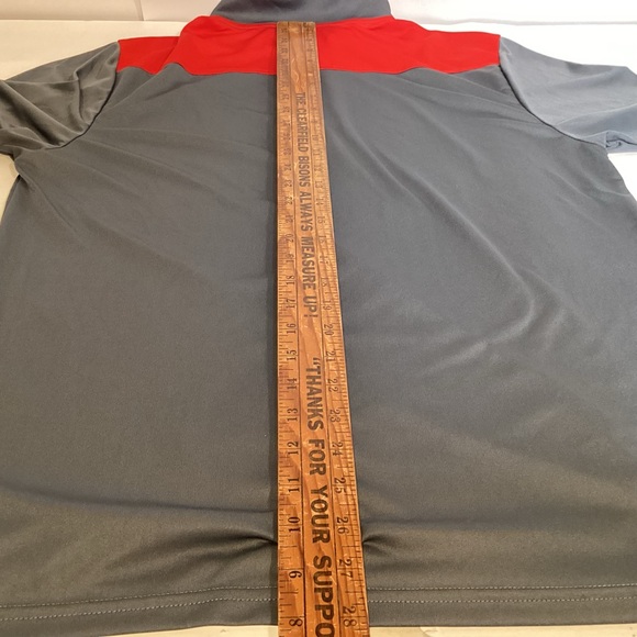 Ohio State Buckeyes Scarlet & Gray 1/4 zip pullover shirt jacket men’s medium - Picture 9 of 10